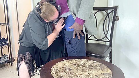 Business Meeting Resulted In Black Cock Blowjob By Ssbbw Blonde Milf Boss Eating Pussy In Office (big Cumshot On Tits)